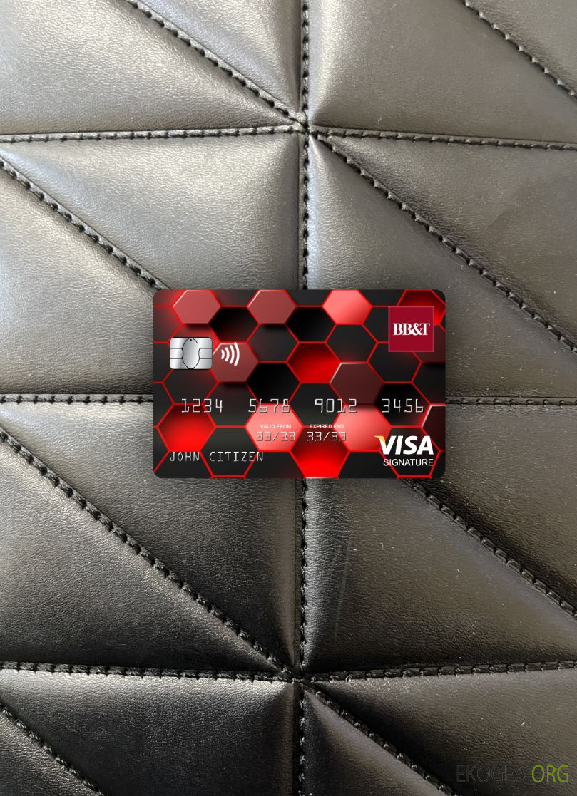 USA Caroline du Nord BB&T Corp. carte de signature de visa bancaire avant photolook